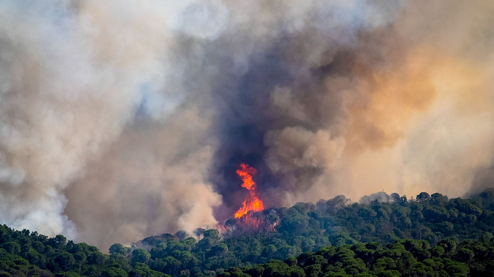El incendio de las Gavarres quema unas 1.800 hectáreas y obliga a confinar siete municipios