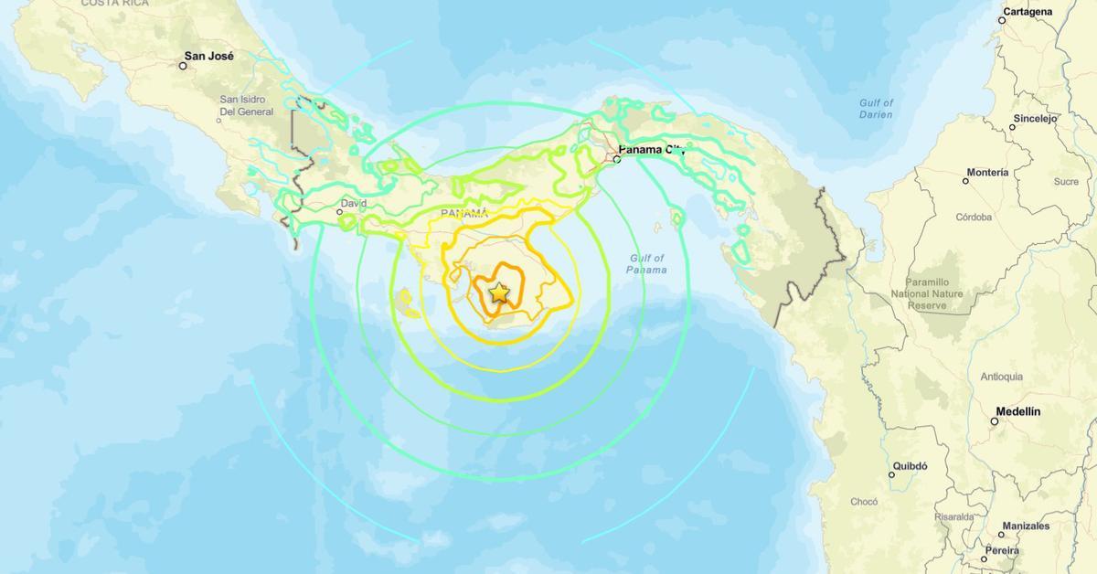 Un terremoto de magnitud 7,7 sacude el sur de Panamá y desata varias réplicas