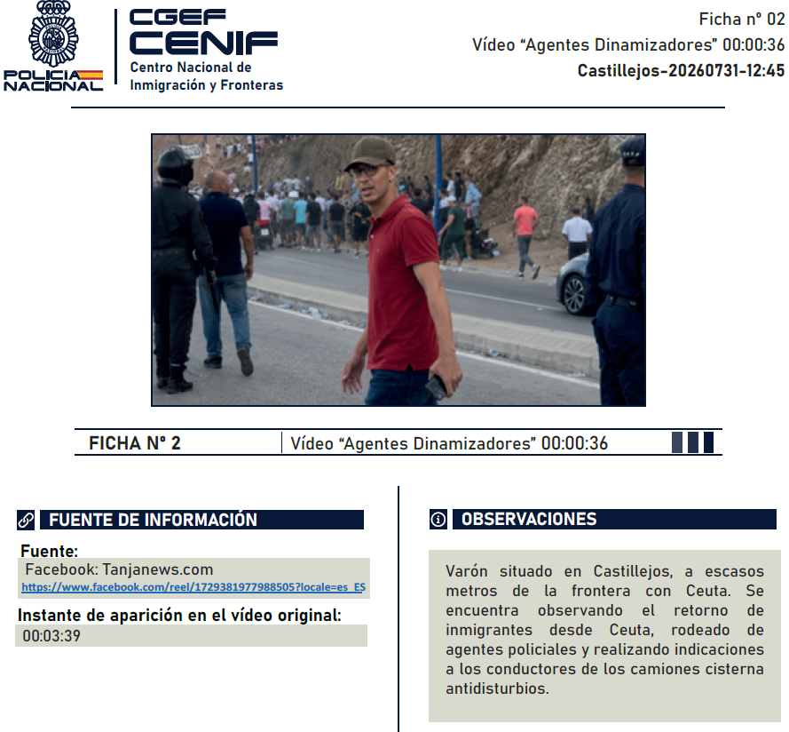 Un ex gendarme marroquí identifica a mandos de Interior de Rabat dirigiendo la oleada de Ceuta
